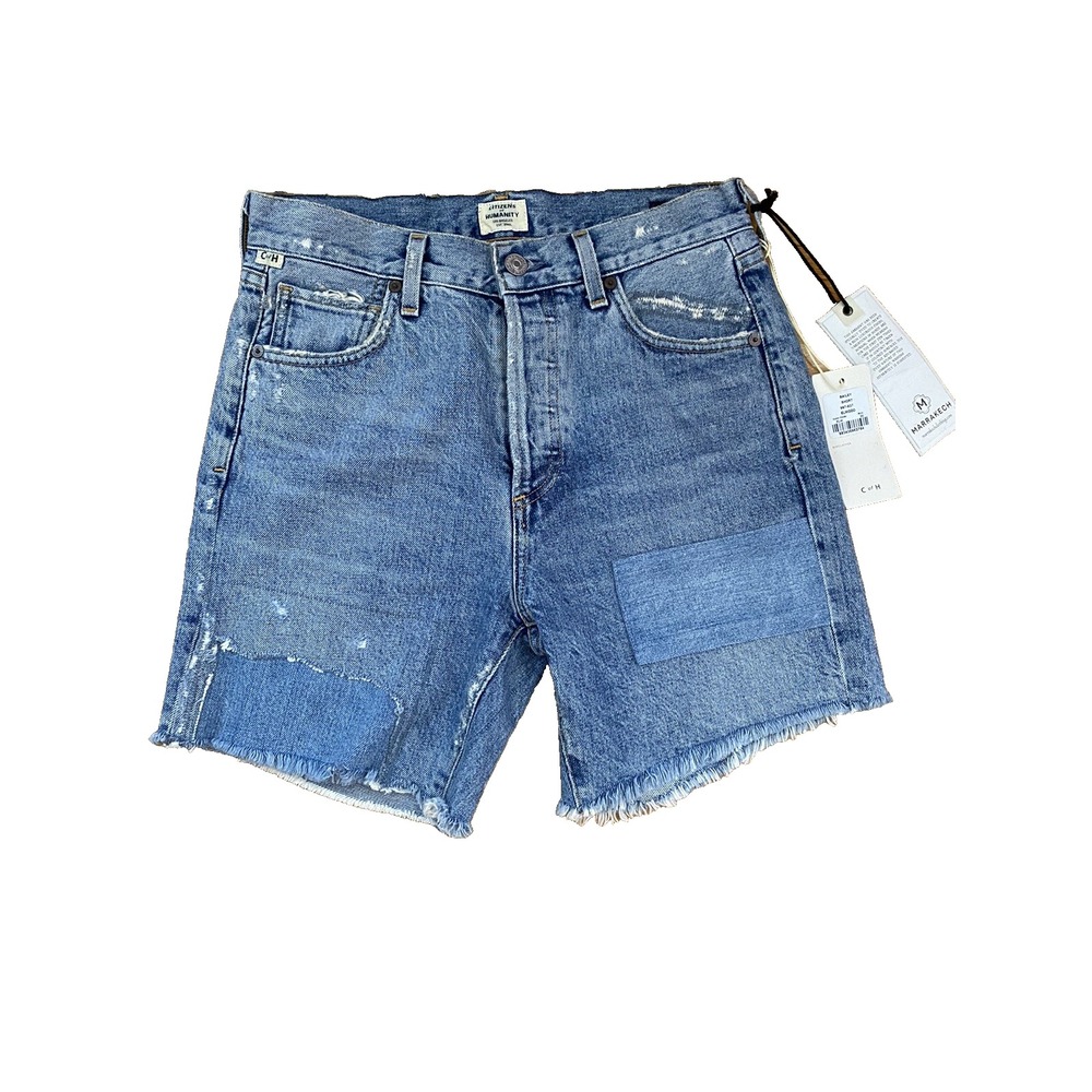 CITIZENS OF HUMANITY Women's Blue Bailey Loose Fit Shorts size 23 A005731